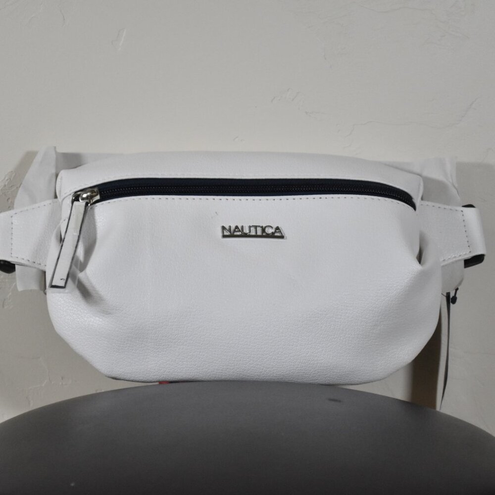 Nautica White Red Fanny Pack Crossbody